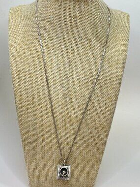 VNTG Beaucraft Sterling Silver Manual Coffee Grinder Pendant Necklace 12.8g